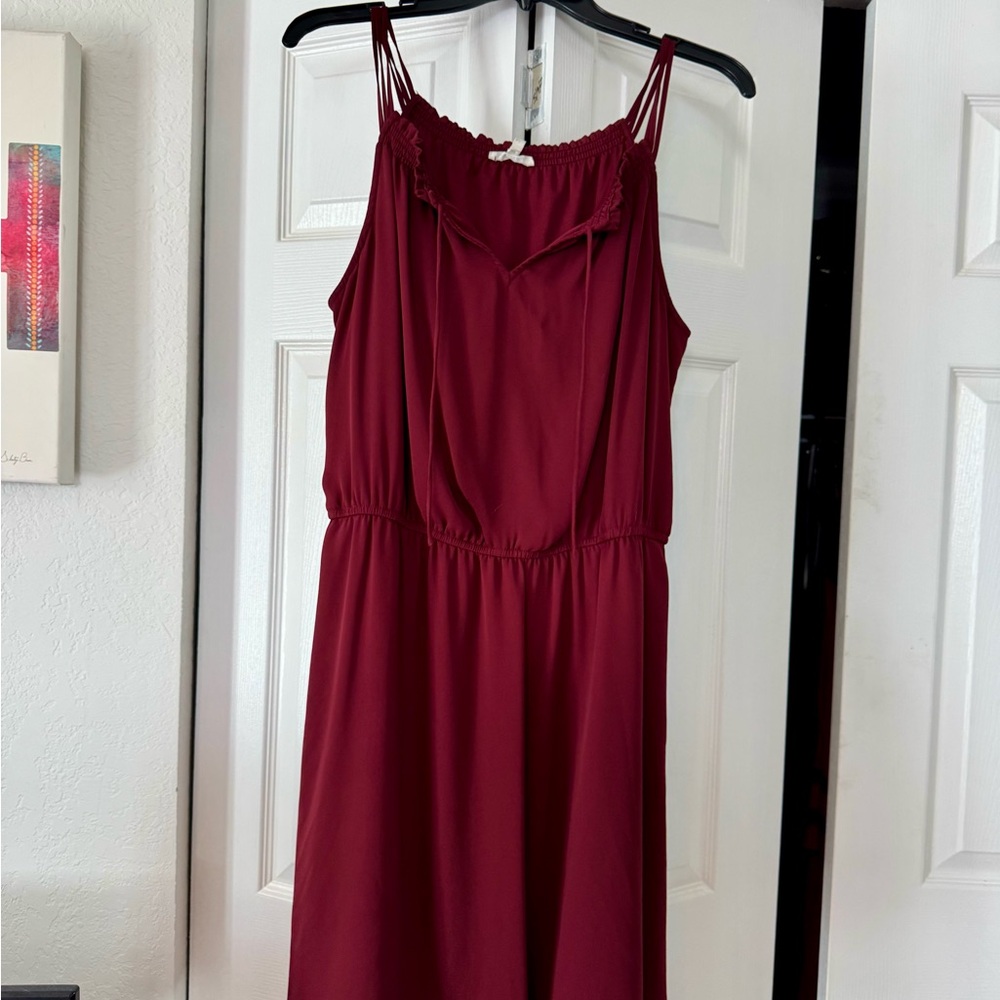 Maurices Burgundy Midi Dress